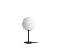 Lantern Lampe à Poser avec Pied Noir et Verre Opale Petit
