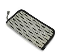 Lantern Moon Trousse d'accessoires de Tricot - Sac à Outils zippé en Coton - Rangement pour matériel de Tricot, Crochets, câbles, Articles - 19 x 10,5 x 3 cm, Gris/Noir, 19 x 10.5 x 3cm, Ikat
