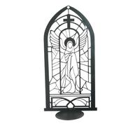 Lanterne à Bougie de dévotion pour la Maison, Accent de Table en métal pour décoration de Coin de prière, Affichage intérieur, décoration de Table autoportante, Affichage Calme, découpe en métal