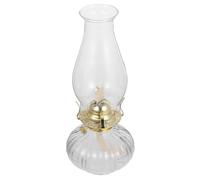 Lanterne à Pétrole Vintage en Verre et Métal Fête Halloween Décorative | Lampe à Huile D'intérieur, Style Classique Portable, pour Chambre et Décoration Intérieure, Ambiance Nostalgique