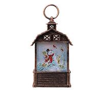 Lanterne À Vent De Noël Avec Impression De Couleurs, Petite Maison, Lampe De Table Créative, Ornement De Noël, Pendentif, Cadeau Pour Enfant