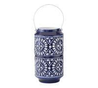 Lanterne Ajourée en Métal Nag 33cm Bleu
