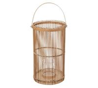 LANTERNE BAMBOU AVEC ANSE 40CM NATURE Beige, Ivoire, Crème, Écru, Naturel, Taupe
