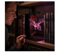 Lanterne de Bibliothèque Dragon Flottant Magique à LED | Lumière d'Ambiance, Déco Étagère Bureau, Lampe Décorative, Coin de Lecture, Design Fantastique