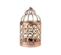 Lanterne de Cage à Oiseaux Suspendue en métal doré Shiwaki Rose, centres de Table décoratifs Vintage de Mariage et fête, bougeoir Festival, décoration de la Maison