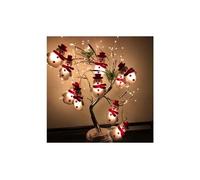 Lanterne de décoration fête vacances d'arbre noël cordes bonhomme neige led - multicolore