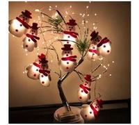 Lanterne de décoration fête vacances d'arbre noël cordes bonhomme neige led - multicolore Multicolore G