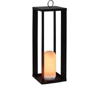 Lanterne De Jardin En Métal Sur Batterie Siroco 50 Cm Noir