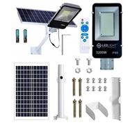 Lanterne De Jardin Lampe Solaire Pour Poteau Puissante 3200 W Panneau Routier 648 Led