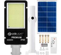 Lanterne de jardin Lampe solaire sur poteau Puissante 4000 W Panneau de rue