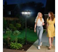 Lanterne de jardin solaire - Lampe solaire d'extérieur - Flux lumineux 120 lm - Plastique - Alimentation solaire - Montage requis