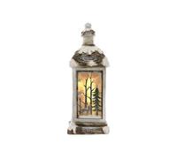 ECD Germany Lanterne LED Noël - Blanc et Beige