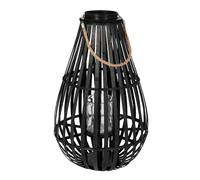 Lanterne Déco en Bambou Goutte 70cm Noir