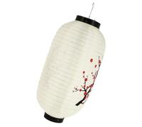 Lanterne Décorative Japonaise Fleur de Prunier en Fer et Soie Blanche | Armature Stable, Usage Extérieur Solide, Ambiance Festive, pour Restaurant, Boutique Sushi, Décor Saisonnier