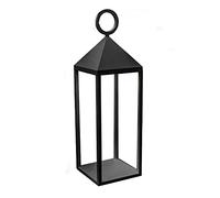 Lanterne design en aluminium sans fil poignée métal LED blanc chaud NUNA BLACK H47cm