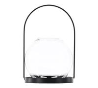 Lanterne Design en Verre Flora 14cm Noir