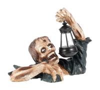 Lanterne Effrayante Lampe Effrayante Lumineuse Alimentée Par Piles En | Figurines Rampantes Statues De Jardin pour Fête Maison Hantée Extérieur Jardin Cour Patio Porche Intérieur