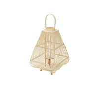 Lanterne en Bambou 73.5 cm, Photophore Naturel avec Poignée et Insert en
