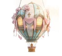 Lanterne en forme de montgolfière - Lampes décoratives en forme de cerf-volant en acrylique 2D pour fenêtre, patio, réunions, terrasse, camping, ferme, porche
