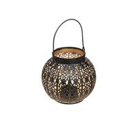 Lanterne En Métal Ajouré Lexis - H. 14 Cm - Noir