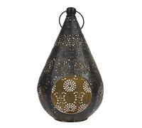 Lanterne en Métal Ajourée Mirage 33cm Noir