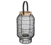 Lanterne en métal ethnique Allure Ethnique - H. 31 cm - Noir