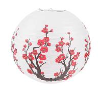 Lanterne en papier ronde en s, lanterne en papier chinoise,Ornement de lanterne en papier de prunier | Lanterne en papier pour parc, balcon, décoration saisonnière d'art oriental, mariage, anniversair