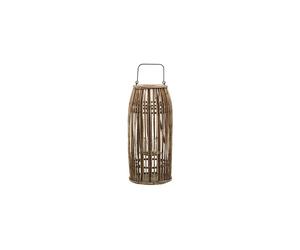 Lanterne en rotin beige, insert en verre, avec poignée, pour intérieur et extérieur - House Doctor, Ova - Ø30xH65 cm