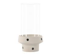 Venture home Photophore Davida - 15x29 cm - Noir et blanc