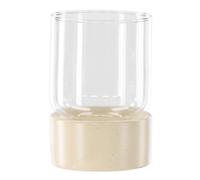 Lanterne en Verre Vica 12cm Beige
