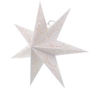 Lanterne Étoile Suspendue en Papier Blanc, 7 Branches Noël | Découpe Artistique Ajourée, Lumière Douce Filtrée, Installation Simple, pour Fenêtre, Chambre, Nouvel An