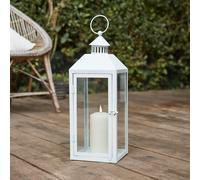Lanterne Extérieure Blanche Arcachon avec Bougie TruGlow®