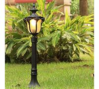 Lanterne Extérieure Classique Réverbère Lampe sur pied Lampadaire en Aluminium moulé à LED lumineuse d'extérieur style rustique 1xE27 étanche IP23 parfaite pour le jardin et le balcon (B)