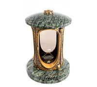 Lanterne funéraire Afterglow Elégant Granit Hauteur 23 cm Ø 15 cm classique 23 cm olive