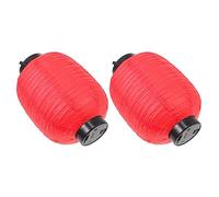 Lanterne Japonaise Décorative Suspendue en Papier Rouge 2pcs | Style Japonerie Simple, Pliable et Peu Déformable, Lot de 2 pour Maison et Restaurants