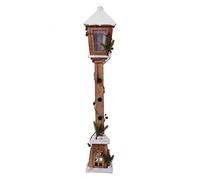Lanterne LED en bois 81 cm - Lampadaire décoratif avec 15 LED - Décoration de Noël Lampadaire