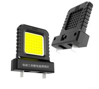 Lanterne LED et lampe de travail pour piles 20 V 21 V avec sortie 14 W et taille compacte optimisée pour un transport et une fixation faciles (Noir)