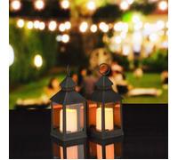 Relaxdays Jeu de 4 lanternes LED