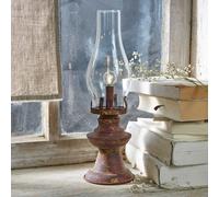 Lanterne LED Quinn transparent/marron vieilli H/Ø env. 36.5/11.5 cm