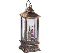 infactory Lanterne LED sans fil à neige tourbillonnante et Père Noël - Blanc G