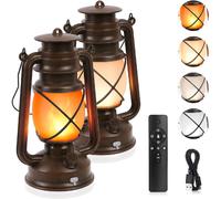 Lanterne LED Vintage Rechargeable avec Effet Flamme