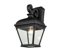 Lanterne lumineuse d'extérieur, lampe d'extérieur, applique murale, entrée IP44, noire, E27