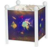 TROUSSELIER - Le Poisson Arc en Ciel. - Veilleuse - Lanterne Magique - Idéal Cadeau Enfant - Dessin animé - Lumière rassurante - Couleur Bois Blanc - Ampoule 12V 10W inclue - Prise Elec. EU