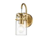 Lanterne murale applique couloir lumière acier laiton verre clair E27 lumière de salon