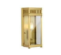 Lanterne murale d'extérieur en verre et laiton brossé, éclairage d'extérieur, luminaire décoratif d'intérieur, idéal pour un balcon ou une cour