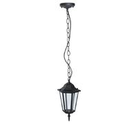 Lanterne pendule plafonnier de jardin balcon ALU suspension noire dans un ensemble comprenant des ampoules LED