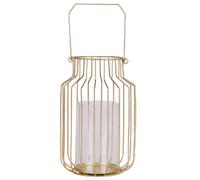 Lanterne ronde design métal Gold Home - Doré