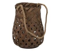 Lanterne Ronde en Bambou Tresse 30cm Marron
