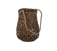 Lanterne Ronde en Bambou Tresse 30cm Marron