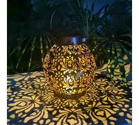 Lanterne solaire, 1/2 pièces Lampe LED suspendue d'extérieur avec projection de ciel étoilé, Lumière de jardin solaire blanc chaud, Lampe de table vintage, Étanche, Convient pour le jardin, la terrass